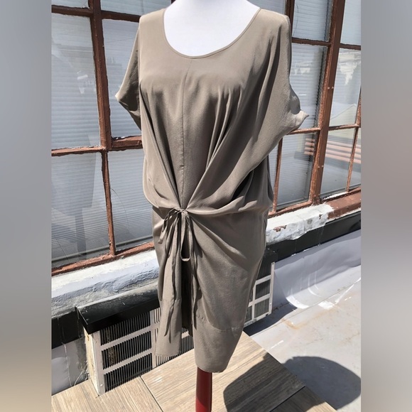 BCBG multi-way khaki silk dress - One size - Picture 2 of 5